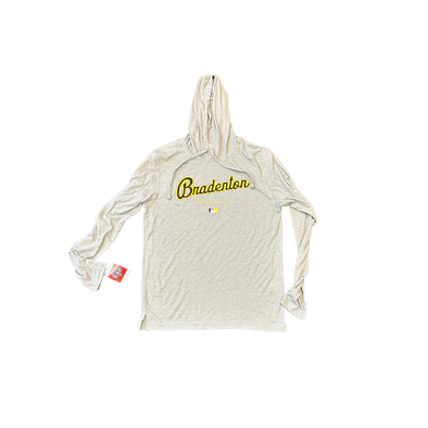 Bradenton Script Long Sleeve Hoddie Shirt - Grey