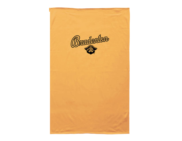 Bradenton Script Sweatshirt Blanket Gold