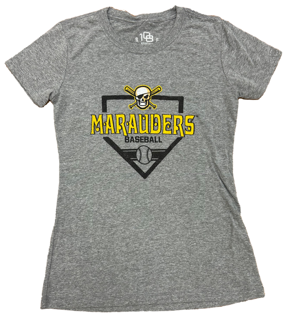 Ladies Marauders Baseball Home Plate T-Shirt